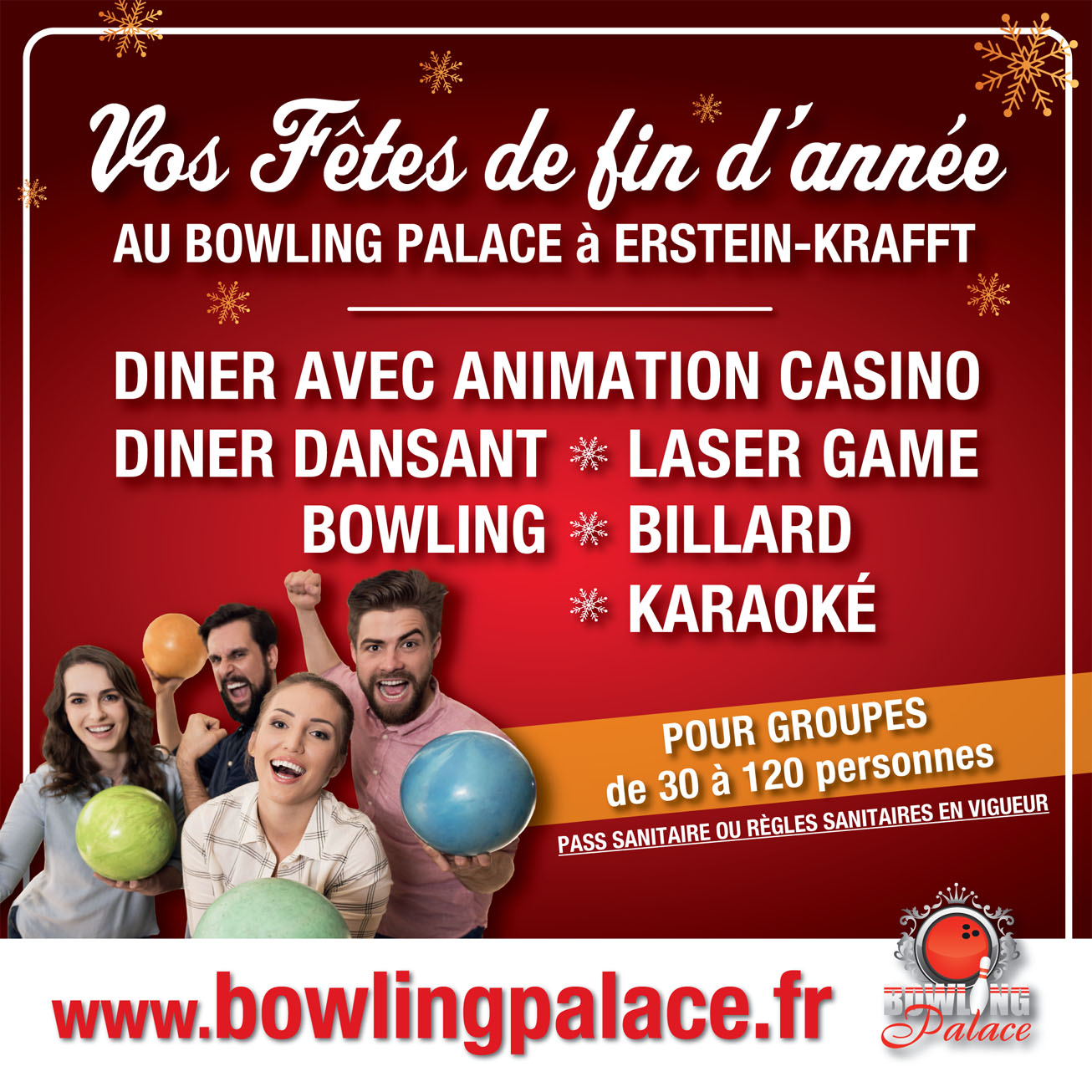 Fetes de fin d'année chez bowling palace près de Strasbourg
