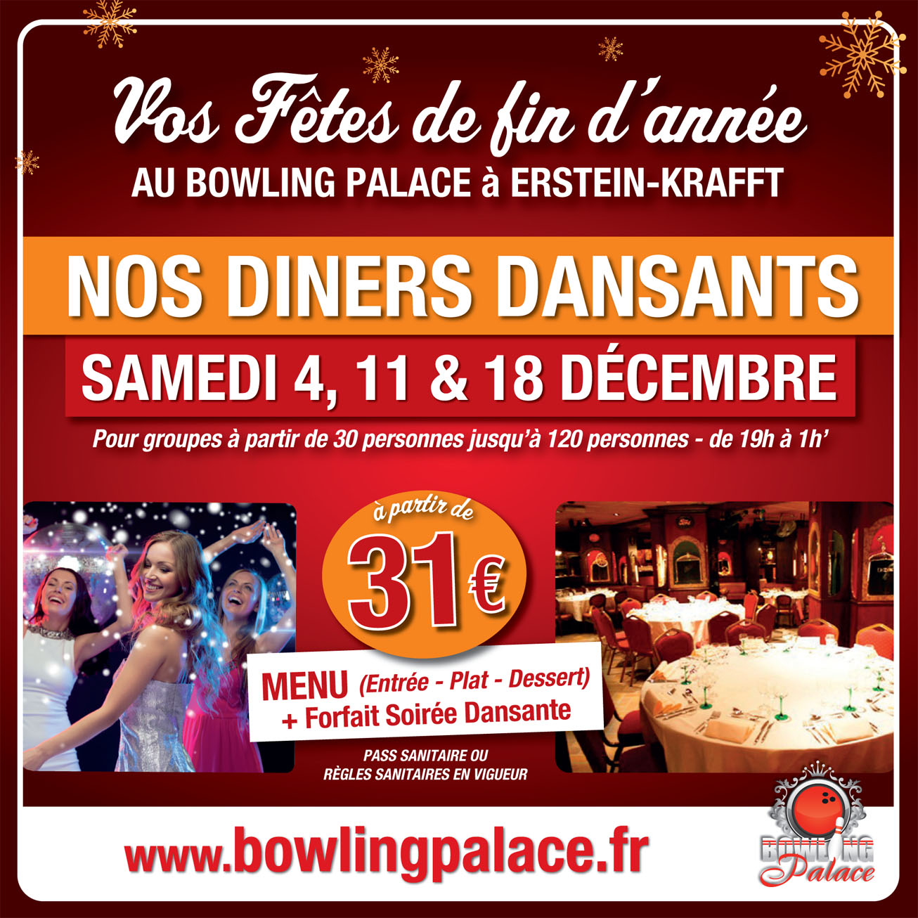 Fêtes fin d'année chez bowling palace erstein